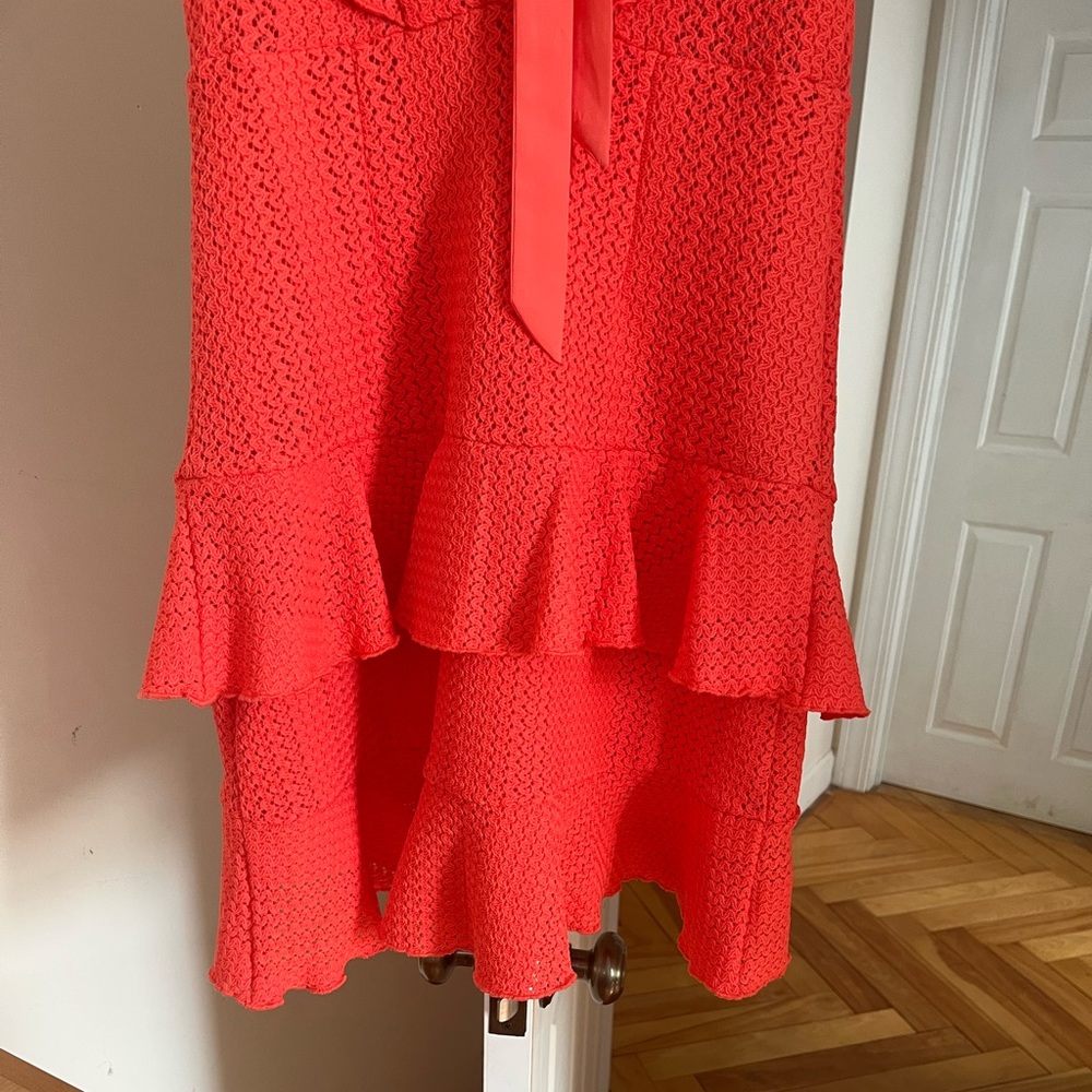 SAYLOR Red Ruffle Mini Dress - Picture 6 of 8